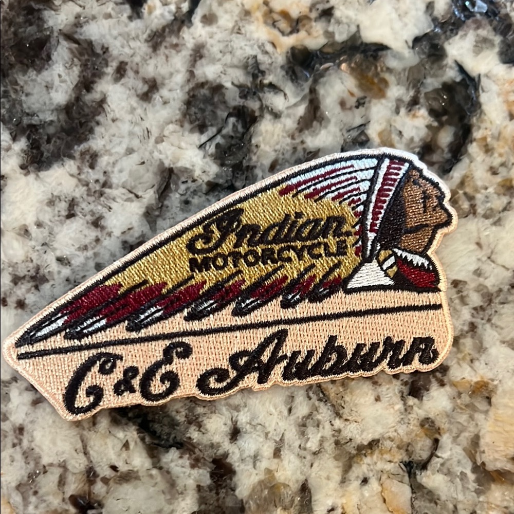 C&E Auburn Indian Motorcycle Patch - Multicolor